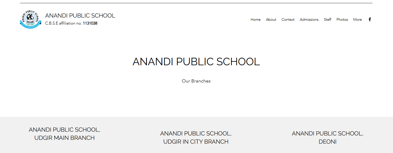 School Website Screenshot
